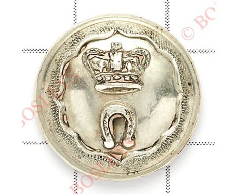 Rutland Light Infantry Militia Victorian Officer’s small silvered tunic button circa 1855-60Crown over horse shoe within scal