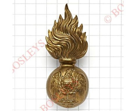 Princess Victoria’s (Royal Irish Fusiliers) OR’s fur cap grenade circa 1890-1914Die-stamped brass, the ball bearing Eagle on 