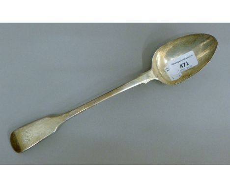 A Georgian silver basting spoon. 29 cm long. 135.9 grammes.