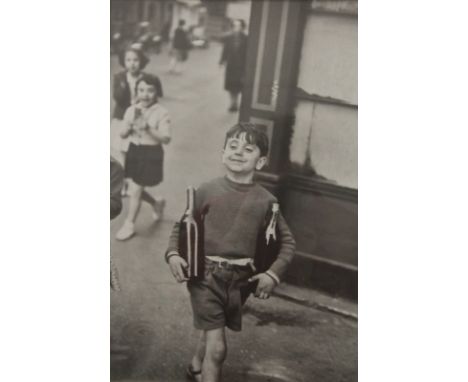 HENRI CARTIER-BRESSON (1908-2004) French, Paris, Rue Mouffetard 1954, photographic print, framed and glazed. 31 x 46 cm.