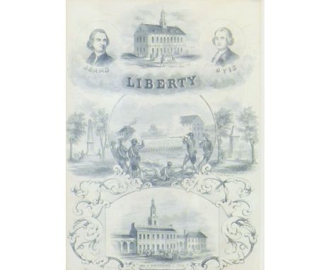 A Liberty print, framed and glazed. 24 x 34.5 cm.