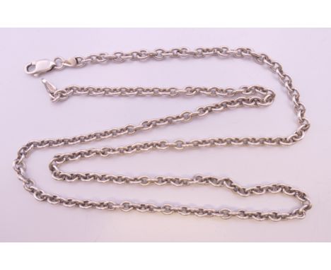 A silver chain. 62 cm long. 19.1 grammes.