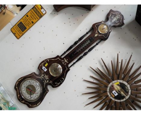 A banjo barometer wall clock