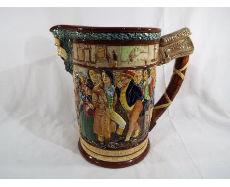 Royal Doulton - The Dickens Jug, designed by C.J. Noke, issued in a limited edition of 1000, the body moulded in relief with 