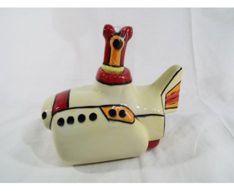 Lorna Bailey - a good quality ceramic teapot depicting The Beatles submarine, signed by the artist Est £30 - £50