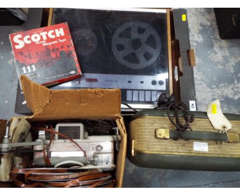 A reel to reel player by Telefunken, a Ferguson reel to reel and a Noris 8 film projector