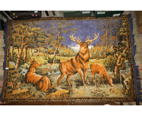 A WOOLEN TAPESTRY TYPE WALL HANGING