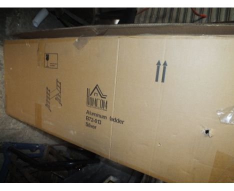 A BOXED ALUMINIUM LADDER A/F