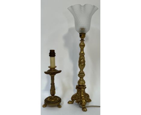 Footed Victorian, Cast Brass Lamp Base 10001