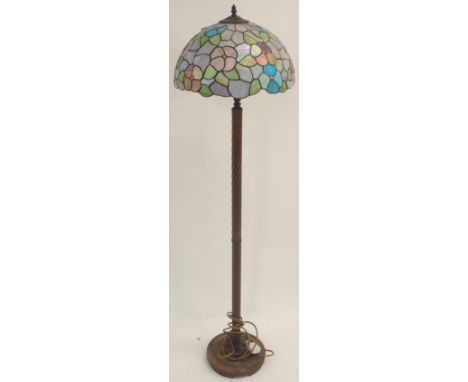 A Tiffany style standard lamp Condition Report: Available upon request