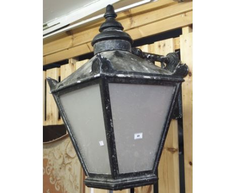An aluminium wall street lamp, 78cm high x 43cm wide Condition Report: Available upon request