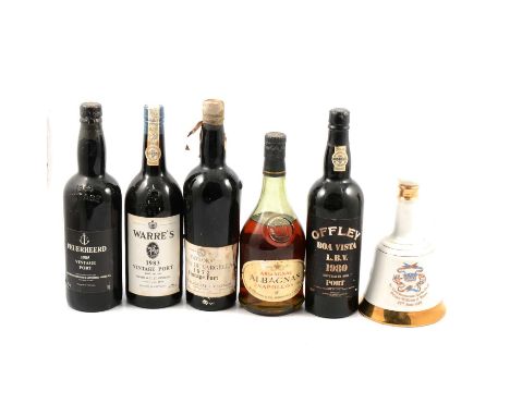 Four bottles of vintage port, Taylor's Quinta de Vargellas 1972, Warre's 1983, Offley 1980 (bottled 1985), Feuerheerd 1985; a