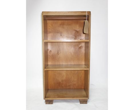 A light oak open bookcase, H.90 W.46 D.23cm 