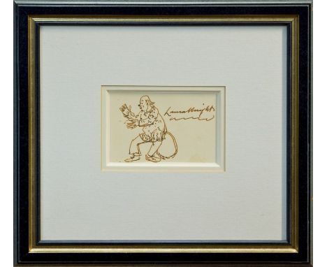 *Dame Laura Knight (1877 - 1970), ink sketch - A Juggler, signed, in glazed frame, 9cm x 13cm.  Exhibited:  Milne & Moller, L