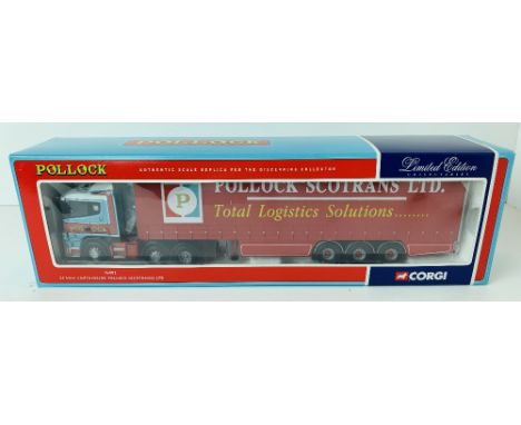 Corgi 1:50 Scale 76401 Scania Curtainside Pollock Scotrans Ltd HGV Mint &amp; Boxed