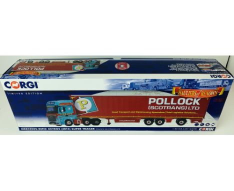 Corgi 1:50 Scale CC15801 Mercedes Actros MP4 Super Trailer Pollock Scotrans Ltd HGV Model Mint Ex Shop Stock Boxed