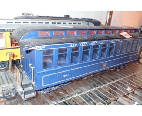Bachmann G Gauge New York Blue Passenger Car Coach - Unboxed