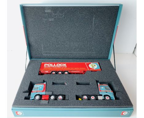 Tekno 1:50 Scale 64434 Set Gigaspace 6x2 Daf Euro Pollock UK Box Set Limited Edition No.45 of 175 Mint Boxed Ex Shop Stock