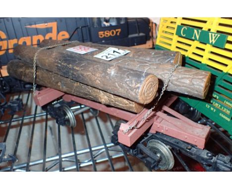 Bachmann G Gauge Lumbar Log Flat Wagon - Unboxed