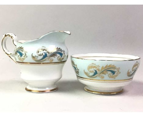 GROUP OF TWO PART TEA SERVICES, comprising Paragon, decorated with scrolls, as well as a Poole pottery part tea service