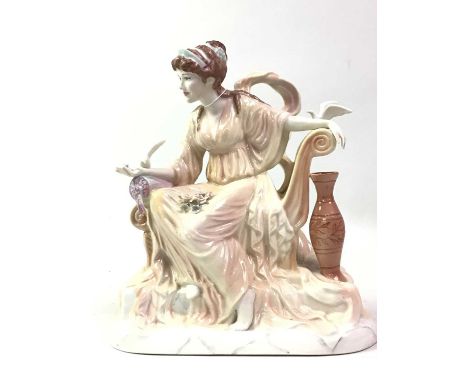 GROUP OF CERAMIC FIGURES, including House of Fabergé Snow Queen, Wedgwood Captivation, Royal Doulton figure of Autumn Breezes