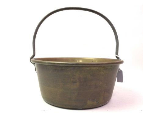 BRASS JELLY PAN, AND OTHER BRASSWARE including a pair of candlesticks and sand timer jelly pan 27cm high