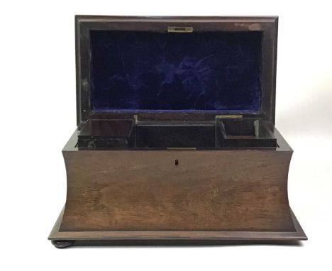 VICTORIAN MAHOGANY TEA CADDY, AND A COAL SCUTTLE the caddy with brass lion side handles, along with a mahogany lined coal scu