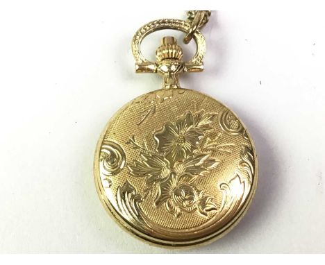 AMETHYST BEAD NECKLACE, AND OTHER ITEMS  including a silver ring, yellow metal pocket watch and pendant watch on chain