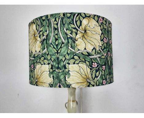 ONYX FLOOR LAMP, ALONG WITH AN OAK TABLE the lamp on a circular base with shade148cm highQty: 2