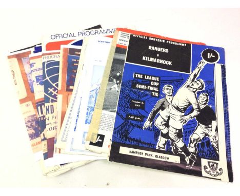 COLLECTION OF SCOTTISH FOOTBALL PROGRAMMES, CIRCA 1960s ONWARDS international and club, including Rangers Rapid Vienna 18th n