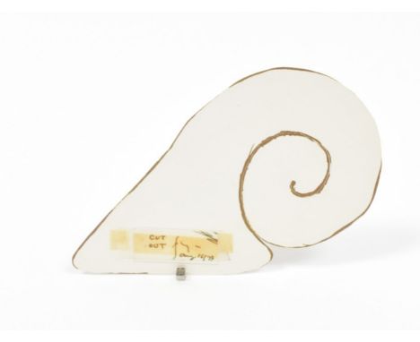 [Ephemera] Barry Flanagan, Curl Snoot cut out Flanagan produced a cut-out card featuring a drawing of a Curl Snoot sculpture 