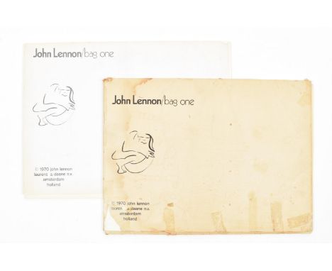 [Subculture] John Lennon - Bag One © 1970 John Lennon. Laurens A. Daane N.V. Amsterdam. Holland. Portfolio (37.5 x 50 cm), wh