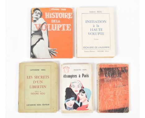 [Situationists] Isidore Isou, five novels (1) Initiation a la Haute Volupte. Paris, Escaliers de Lausanne, 1960. First editio