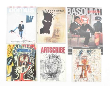 [s and up] Jean-Michel Basquiat, lot of 6 Artscribe No.47 July-August 1984, London. Cover by Basquiat plus 4 artist's pages b