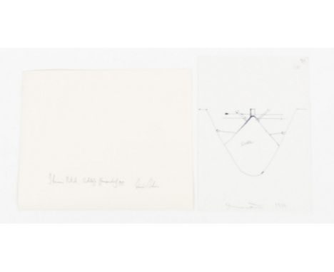 [s and 1970s] Herman Nitsch signed drawing and portrait picture (1) Sketch-like drawing by Herman Nitsch (1938-2022), founder