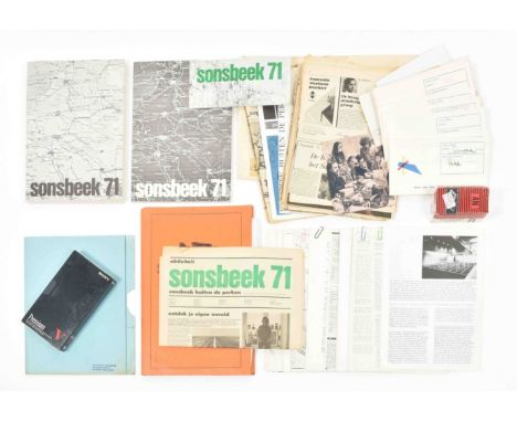 [Ephemera] Sonsbeek Buiten de Perken/ Sonsbeek Beyond Lawn and Order, 1971  Extensive lot of documentation about the legendar