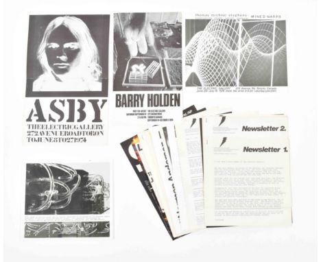 [Ephemera] The Electric Gallery, Toronto Collection of newsletters, exhibition sheets and promotional material by the gallery
