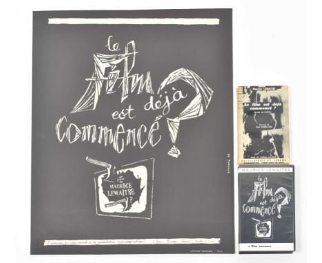 [Situationists] Maurice Lemaitre, Le Film Est Deja Commencé? (Has the Feature Started Yet?)  Book, poster and vhs-tape of one