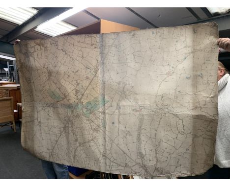 A VINTAGE ORDNANCE MAP OF CHEADLE TO INCORORATE HAZEL GROVE, PLUS A SECOND EDITION 1899 MAP OF DERBYSHIRE AND CHESHIRE PLUS M
