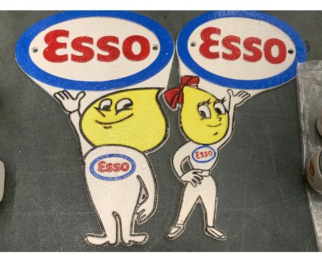 A PAIR OF ESSO SIGNS, MR AND MRS DRIP 