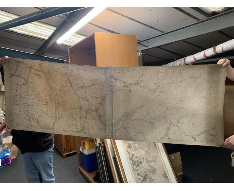 A LARGE, SURVEYED 1871, MAP OF PRESTBURY PARISH, CHESHIRE ( EASTERN DIVISION ) PLUS, A SURVEYED 1871 ORDNANCE MAP OF PRESTBUR