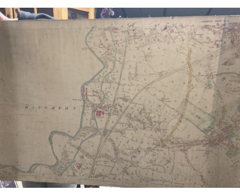 A LARGE OLD MAP OF CHESHIRE EASTERN DIVISION PUBLISHED AT THE ORDNANCE SURVEY OFFICE SOUTHAMPTON 1879 