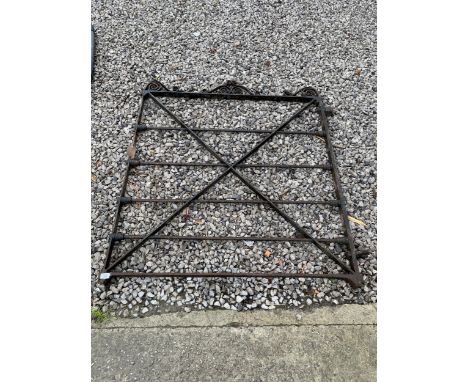 A HEAVY DUTY CAST IRON GARDEN GATE 