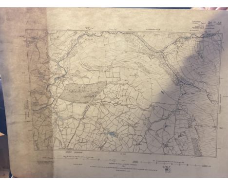 A SECOND EDITION ORDNANCE SURVEY MAP OF STAFFORDSHIRE 1899 TOGETHER WITH TWO SMALLER LEEK DIVISION MAPS AND MACCLESFIELD AND 