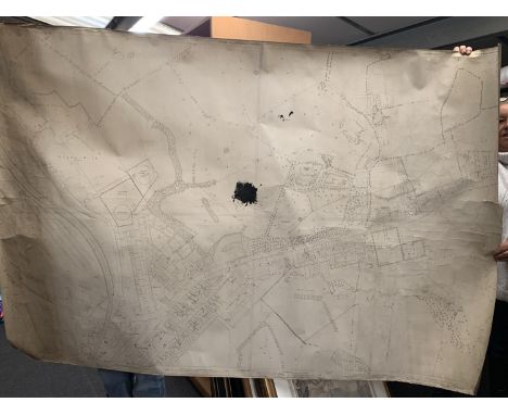 A VERY LARGE FIRST EDITION 1873 ORDNANCE SURVEY MAP OF CHESHIRE, MACCLESFIELD DIVISON.200CM BY 135CM 