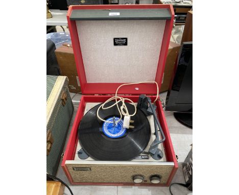 A DANSETTE PORTABLE RECORD PLAYER 