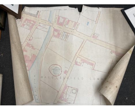 FOUR OLD ORDNANCE SURVEY MAPS OF MACCLESFIELD ONE AN EDITION OF 1909 MACCLESFIELD UNION, MACCLESFIELD COMMON ZINCOGRAPHED AND