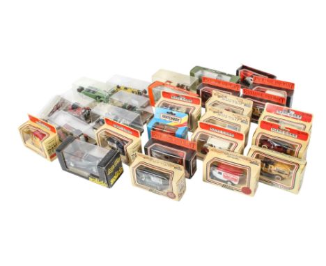 An assortment of boxed diecast model vehicles. Including a Solido no.4003 Talbot, Brumm Cyclecar, Lledo 'Days Gone', etc.