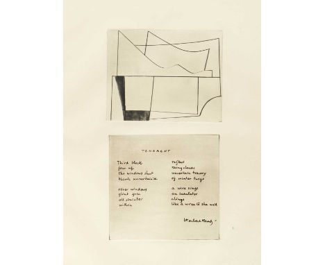 Ben NICHOLSON (1894-1982) Tenement, from 21 Etchings and Poems (1957) Drypoint, sheet size 50 x 39cm, framed 55 x 44cm