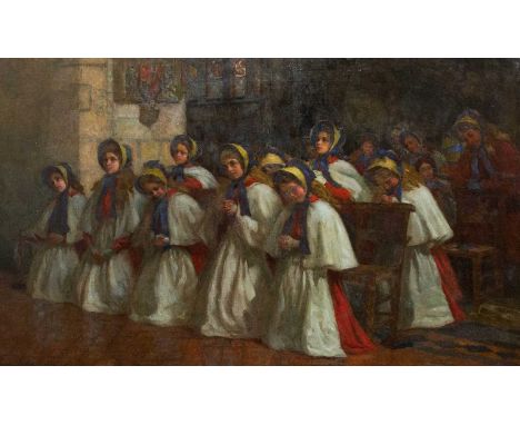 William Holt Yates TITCOMB (1859-1930) The Red Maids of Bristol   Oil on canvas, signed, 76 x 123cm, 86 x 133cm framedExhibit